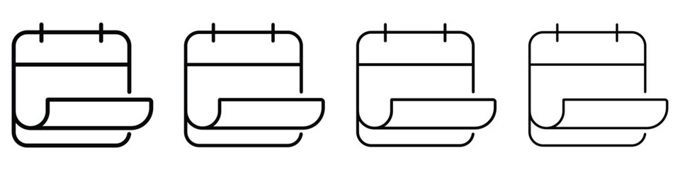 Set of Calendar Line Icons. Calendar icon collation. Vector illustration.