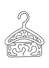 Dry Cleaning Clothes Hanger Outline Design vector