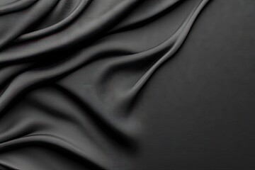 Obraz premium A luxurious dark backdrop with intricate folds, perfect for showcasing elegant logo designs or branding elements in high resolution