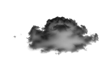 Obraz premium Horizontal black cloudscape floating transparent background