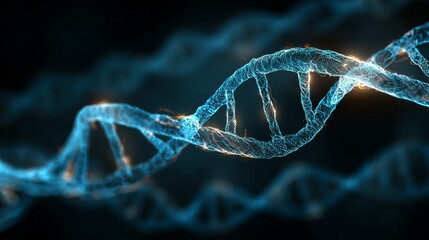 Stunning DNA strand visual for cutting-edge science and technology designs, perfect for medical breakthroughs and research presentations