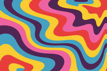 Psychedelic Retro Swirl Background Bundle – Colorful Groovy Abstract Patterns