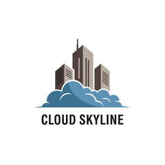 Abstract Cloud Skyline Skyscraper Logo