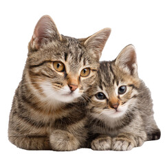 Mother cat with kitten png feline png pet png family png domestic png motherhood png nurturing png whiskers png cute png bonding png transparent background image
