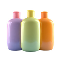 set of cosmetic bottles
