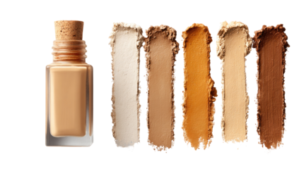 Foundation shades in various tones