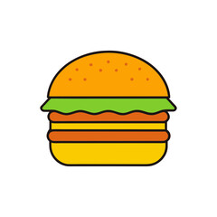 Delicious burger vector illustration fast food icon scalable graphic art food design