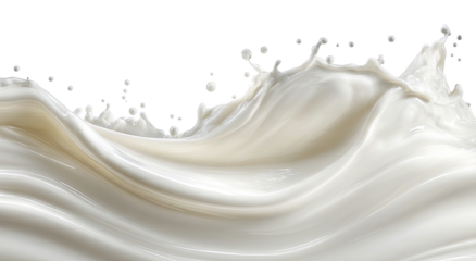 Creamy milk splash, flowing, smooth