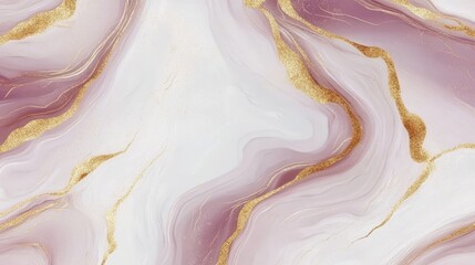 Beautifully Elegant Marble Texture Featuring Gilded Veins, Soft Creamy Hues, and Artistic Design