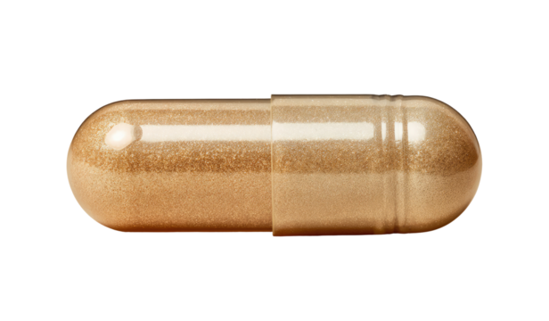 Single light brown capsule