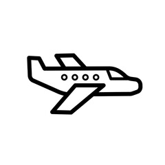 Passenger jet aircraft  -  vector icon