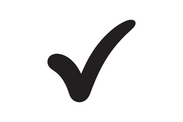 Black check mark icon vector transparent background © MASUM123