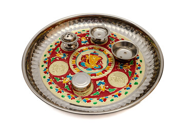 Indian festival puja thali