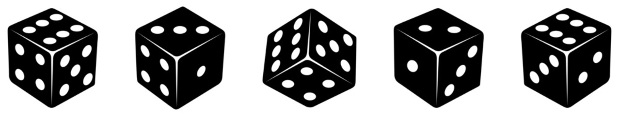 Ludo dice vector, ludo game dice icon vector art illustration