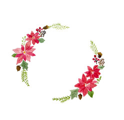 クリスマスリース〜ポインセチア