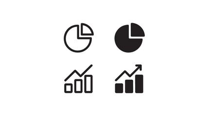 Obraz premium Set of simple chart icons minimalist flat vector design perfect for business presentations and data infographics