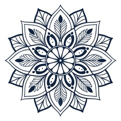 Mandala with ornamental knotwork rings continuous