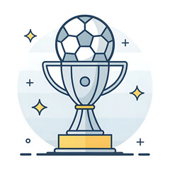 Pixel Art Football Trophy Award for Sport Championship Win