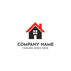 Scalable vector house logo design for real estate and construction business branding