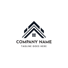 Modern abstract house logo design vector graphic scalable illustration eps icon
