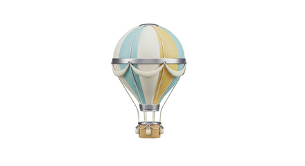 Whimsical hot air balloon design isolated pastel colors travel adventure