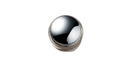 Glossy metallic sphere button or knob element