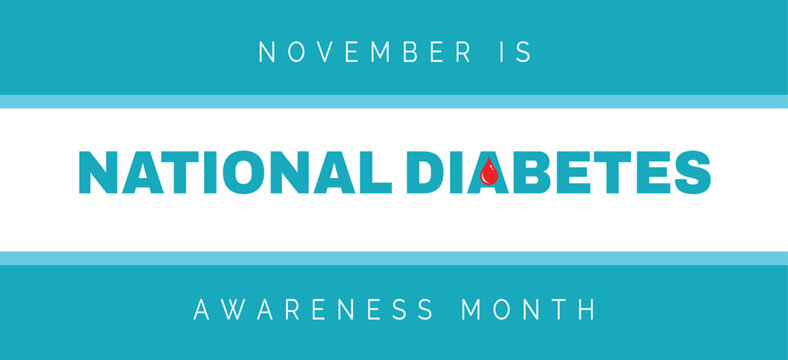 Diabetes awareness month is observed every year in november. banner, greeting card, poster with background