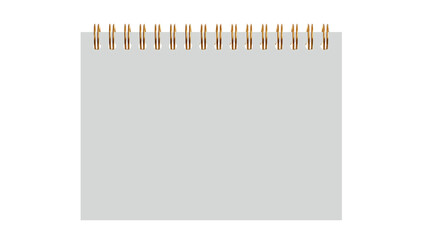 blank spiral notebook 3D rendering