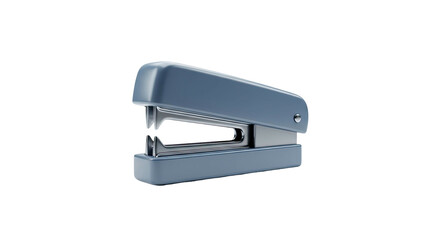 Modern gray blue stapler office supply tool stationary item close up