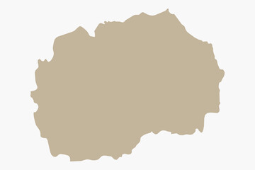 Vector graphic artwork suitable for print and web containing flat detailed map of NORTH MACEDONIA