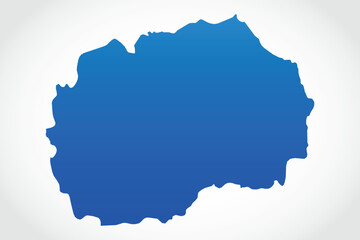 Vector graphic artwork suitable for print and web containing flat detailed map of NORTH MACEDONIA