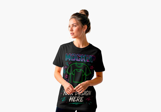T-shirt Woman Mockup 