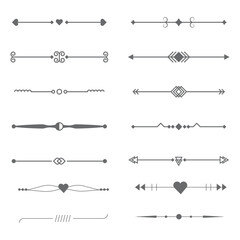 A collection of decorative line dividers in various styles. Set of Vintage decorative lines. text dividers. Line border. Lines separators, Borders, Vintage dividers, Underline elements.