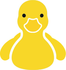 Adorable yellow cartoon duckling design cute simple animal graphic for general use