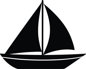 Simple sailboat icon isolated graphic
