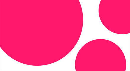 Circle Pink White Background. Geometric Abstract Simple Template. Vector Illustration Design