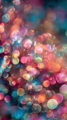 Abstract Bokeh Light Burst with Vibrant Colors