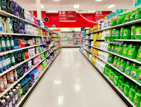 Target Store Laundry Detergent Section, Virginia, USA