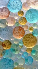 Abstract Colorful Bubbles Textured, Organic, and Artistic Design