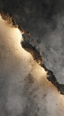 Abstract Cracked Concrete Texture with Warm Light