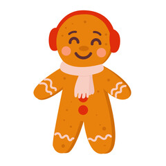 Christmas gingerbread with red icing