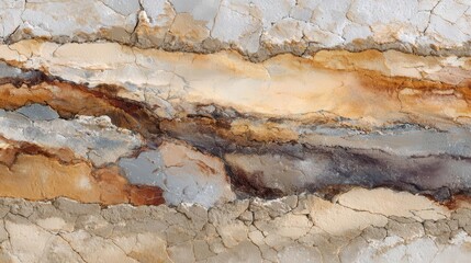 Abstract Cracked Earth Texture with Earthy Tones