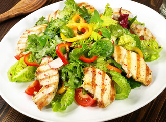 Fresh Mixed Salad with grilled Chicken