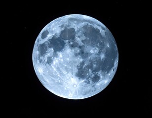 Full Blue Moon Night Sky