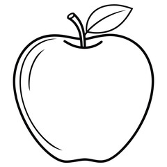 apple vector icon illustration for fresh, healthy fruit food design