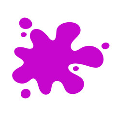 purple color splash paint splatter flat vector design