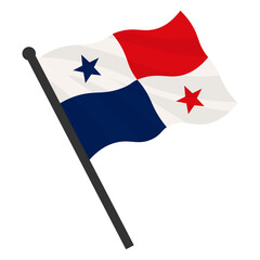 Panama flag, official colors and proportion correctly. National Panama flag
