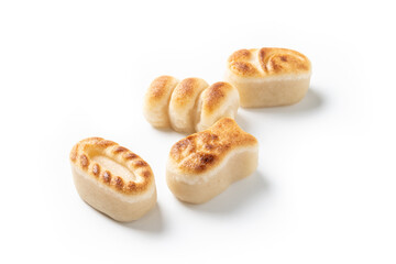 Traditional Spanish marzipan isolated on white background	