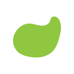 Bright Lime Green Organic Blob Shape Vector - Abstract Fluid Element for Modern, Nature, and Playful Design