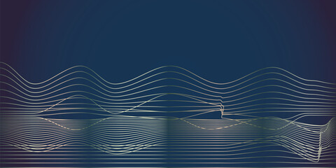 Futuristic Wavy Lines Conceptual Design